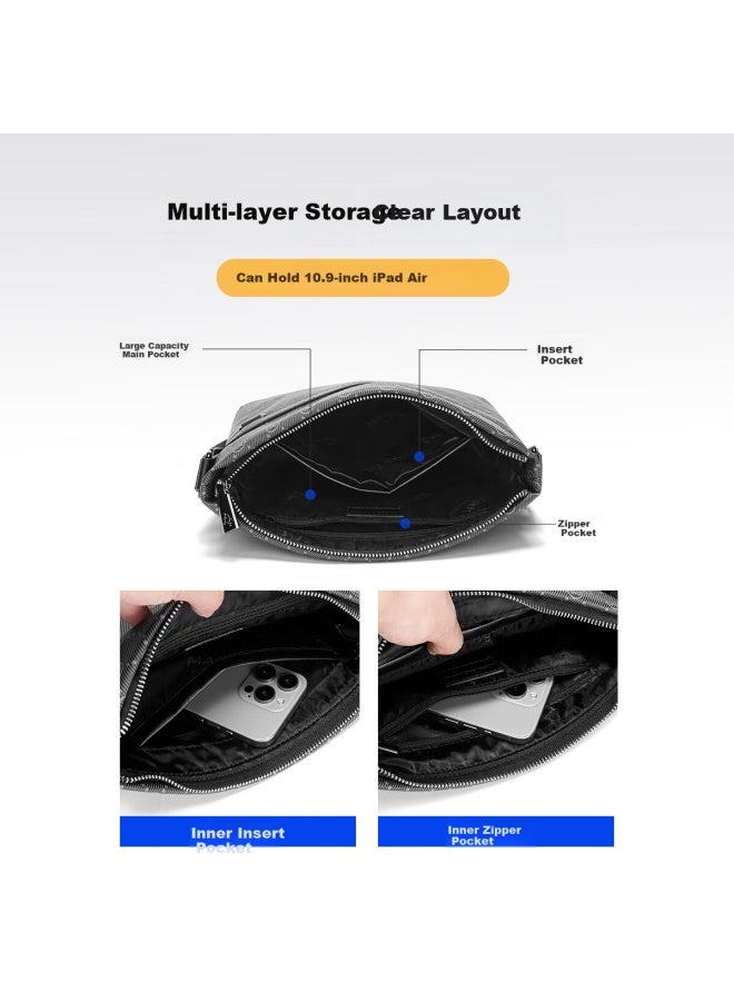 Mark Fairwhale Crossbody Bag For Men, Shoulder Bag, Business Lightweight Commuter Bag, Small Handbag, Messenger Bag, Gift For Boyfriend Or Husband - Image 5