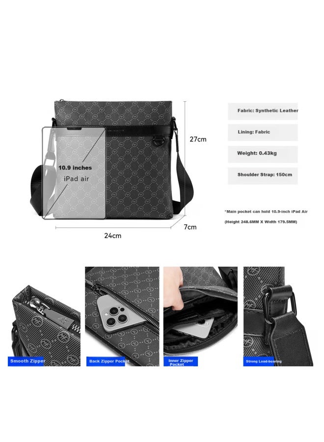 Mark Fairwhale Crossbody Bag For Men, Shoulder Bag, Business Lightweight Commuter Bag, Small Handbag, Messenger Bag, Gift For Boyfriend Or Husband - Image 4