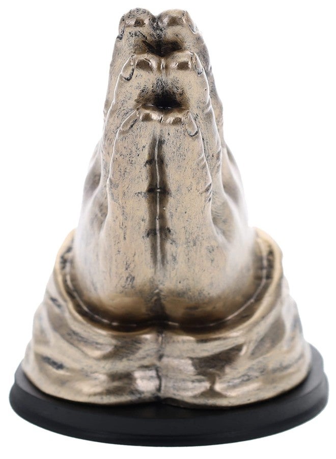 Top Brass Praying Hands Art Statue - Decorative Spiritual Art Sculpture Jesus Church Figure w/Antique Bronze Finish - Image 4