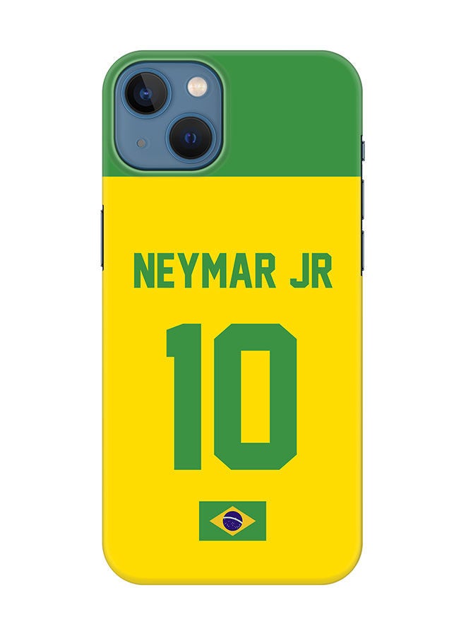 Stylizedd Slim Cover for Apple iPhone 13 Case Snap Classic Series Mobile Cover Hard PC Shield Matte Finish Print -Brazil-Player-Neymar Jr - Image 1