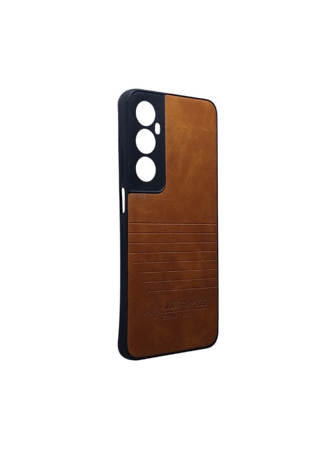 Phone Back Cover leather for Realme C65 brown - Image 4