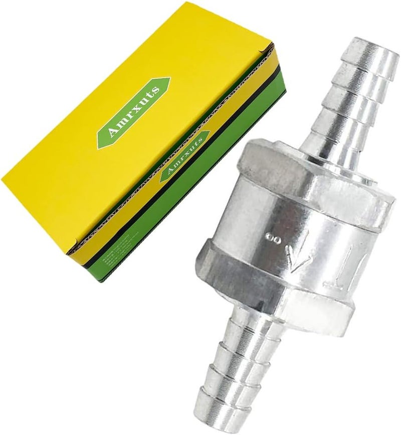 Amrxuts 8mm 5/16" Fuel Non Return One Way Check Valve Petrol Diesel Fuel Oil Water Aluminium Alloy - Image 2
