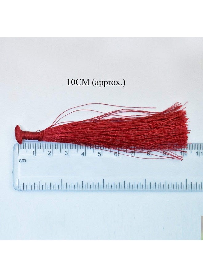 TIMESETL Tassels for Craft,Earring Making and Decoration Purpose- 100 Pieces (8cm) (Red) - Image 3