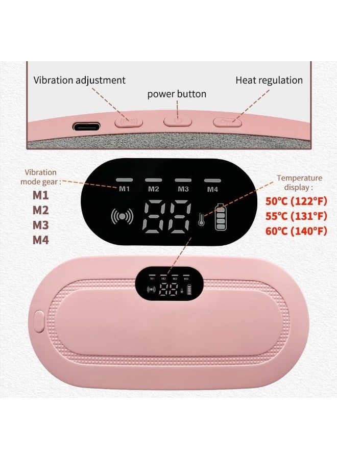 Menstrual Heating Pad for Period Cramps – Portable Heating Pad for Period Cramps Relief with Heat & Massage, Wearable Cordless Period Warmer for Cramps Pain Relief, Rechargeable & Wireless - Image 4