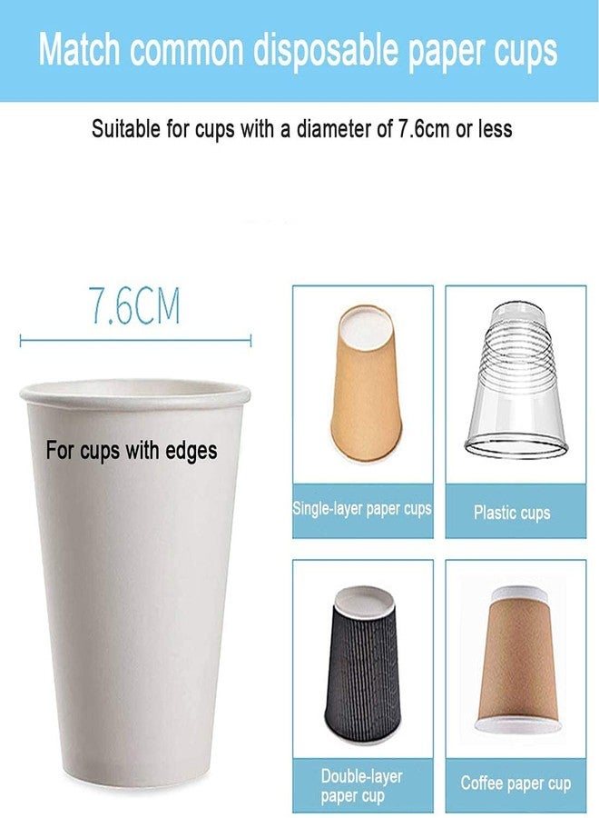 Tirifer Cup Dispenser Wall Mounted Plastic Water Dispenser Disposable Cup Holder Rack, Paste or Screw Plate Mountable for Paper Cups Halloween Party Supplies(L, White) - Image 4