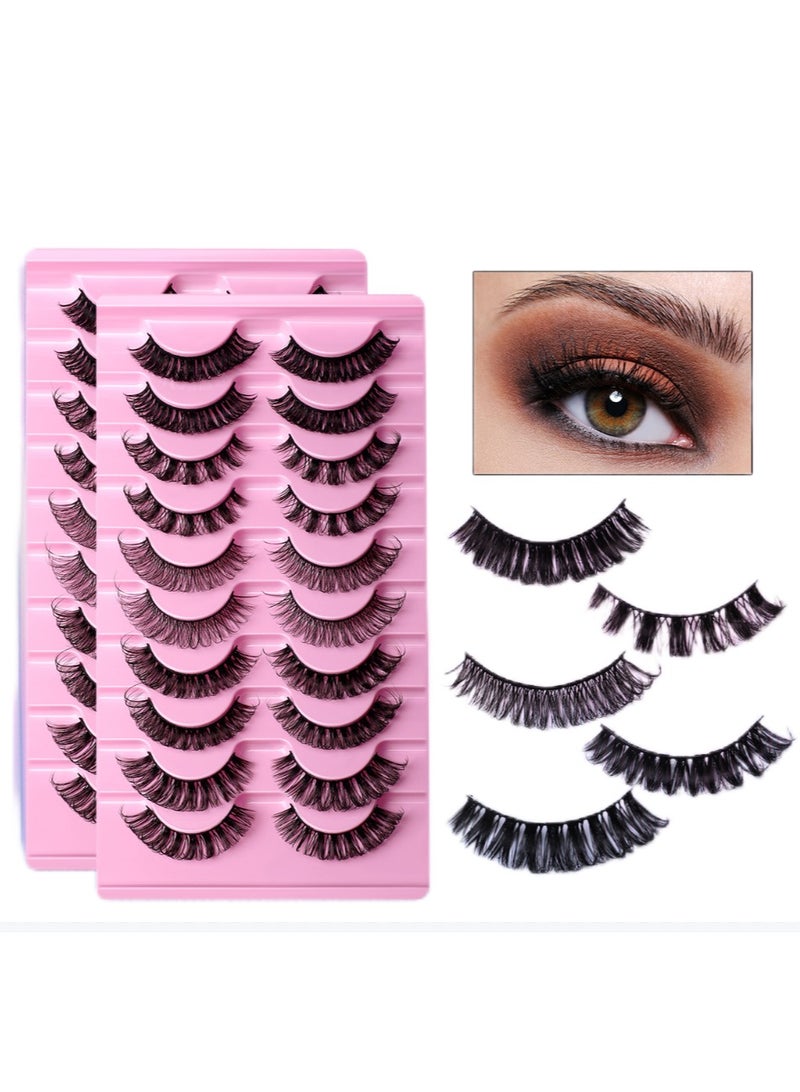 رموش اصطناعية مختلطة من خمسة أنواع على الطراز الأوروبي ذات حجم كبير وانحناءة DD ذات انحناءة عالية للرموش الاصطناعية للحفلات والمكياج اليومي - Image 1