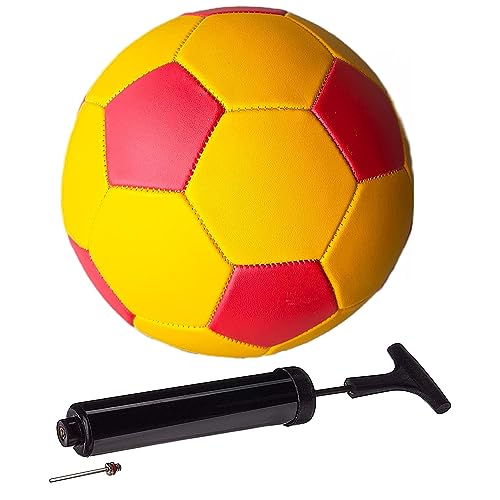 Ciko Football Hand Stitched Multicolor Size 4 with Air Pump | Durable Match & Training Ball | Soft Grip | Indoor Outdoor Play - Image 1