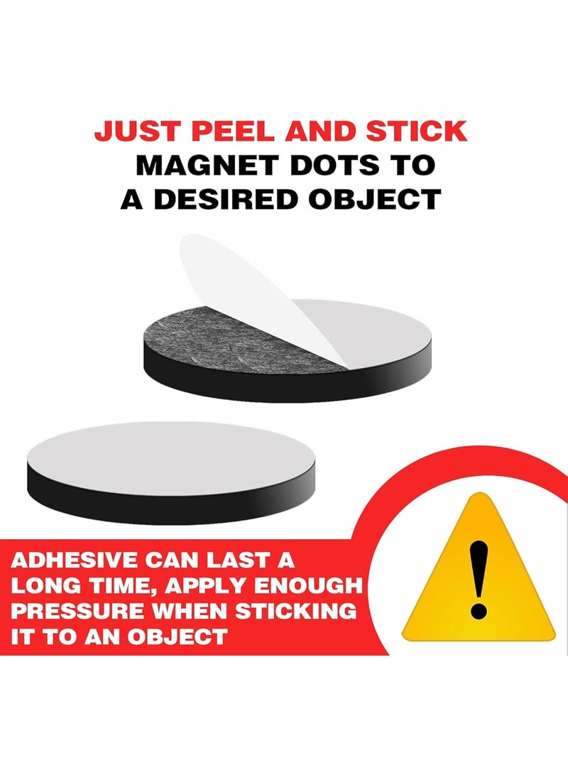 انسجام ملصقات مغناطيسية دائرية مكونة من 60 قطعة - مغناطيسات ثلاجة قوية ومرنة للصور والملاحظات والسبورة البيضاء وتنظيم المطبخ، ملصقات خلفية للأعمال اليدوية والحرفية - Image 5