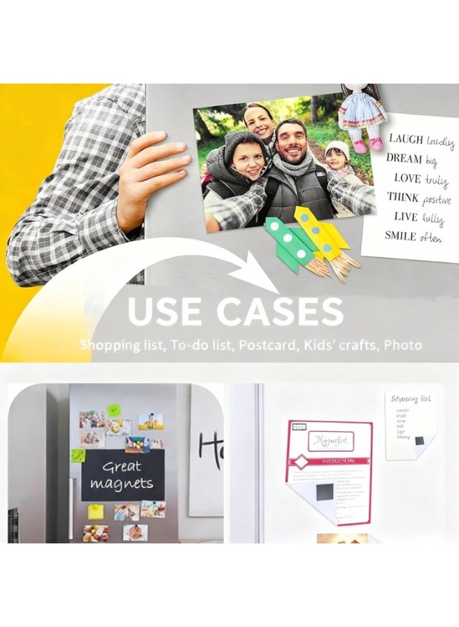 انسجام ملصقات مغناطيسية دائرية مكونة من 60 قطعة - مغناطيسات ثلاجة قوية ومرنة للصور والملاحظات والسبورة البيضاء وتنظيم المطبخ، ملصقات خلفية للأعمال اليدوية والحرفية - Image 3