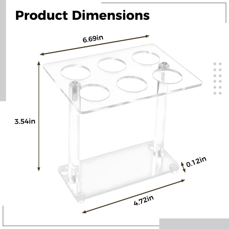 Clear Acrylic Ice Cream Cone Holder Stand For 6 Cones - Image 5