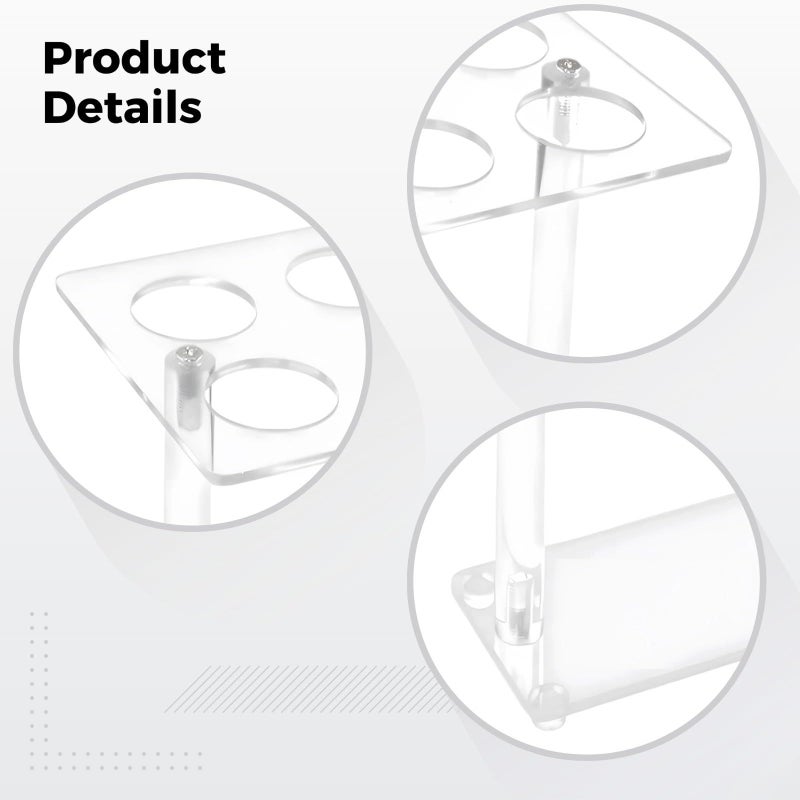Clear Acrylic Ice Cream Cone Holder Stand For 6 Cones - Image 3