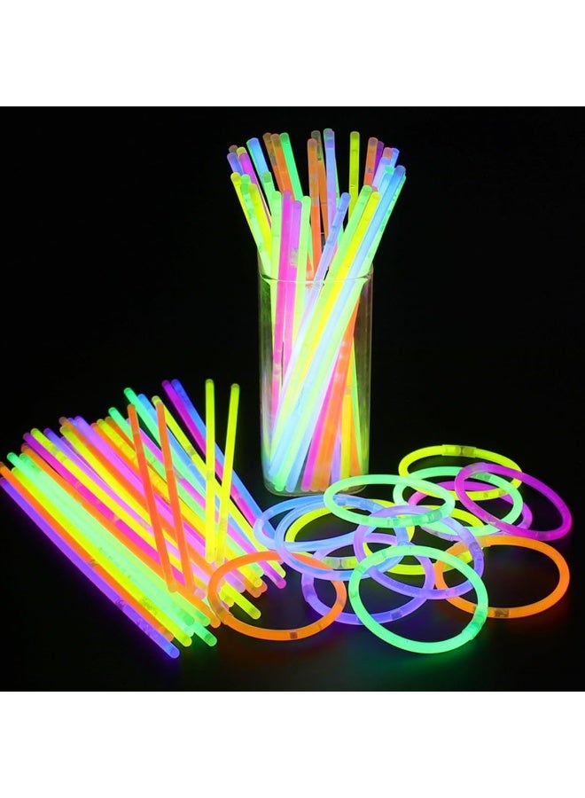 ECVV 100-Pack Multi-Color Glow Sticks with Connectors - Image 1