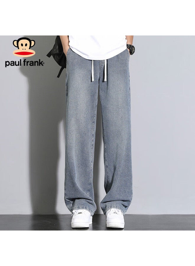 Paul Frank Paul Frank Men's Spring Starry Sky Pattern Jeans Men's Loose Wide Leg Casual Pants Men's Pants Medium Blue M  - Image 1
