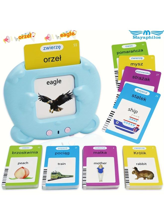 Polish English Dinosaur Bilingual Talking Flash Cards 112 Cards 224 Words Educational Vocabulary Learning Toys For Kids - Image 2