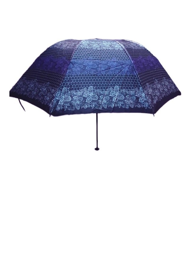 ONE POINT COLLECTIONS Umbrella for Women -3 Fold, UV Coated, Auto Open Close- Printed Design Umberallas for Ladies, Girls and Men (Blue) - Image 5