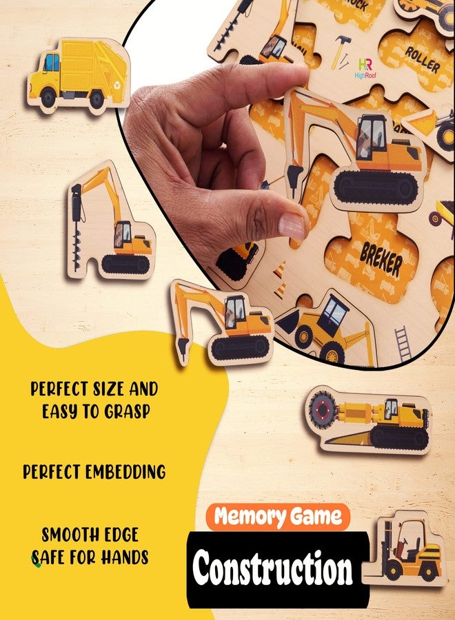 HighRoof Wooden Puzzle Construction Vehicles Explore, Learn, and Build with These Captivating Construction Vehicles and Educational Toys - Image 5