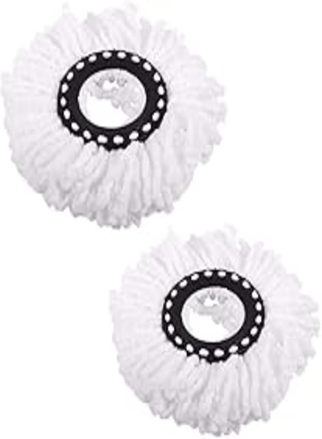TECHBLAZE 2 Pcs Replacement Mop Head Mop Set Refill Duster Universal 360° Spin Magic Mop Replacement Head, Fuller Brush Head Replacement Standard Size Microfiber Mop Head Refills (Pack of 2)