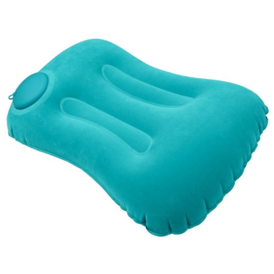 Inflatable U-Shaped Neck Pillow for TravelFlocking Square Peacock Blue Flocking Square Peacock Blue 