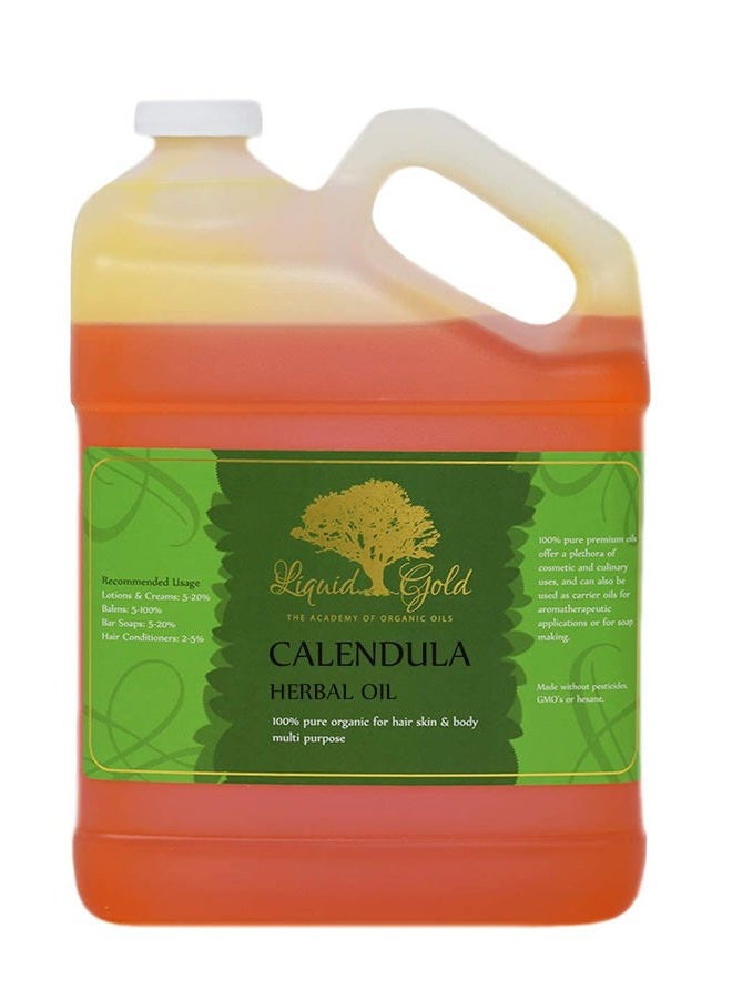 liquid gold 1 Gallon Liquid Gold Calendula Infused Oil 100% Pure & Organic for Skin Hair and Health - Image 1