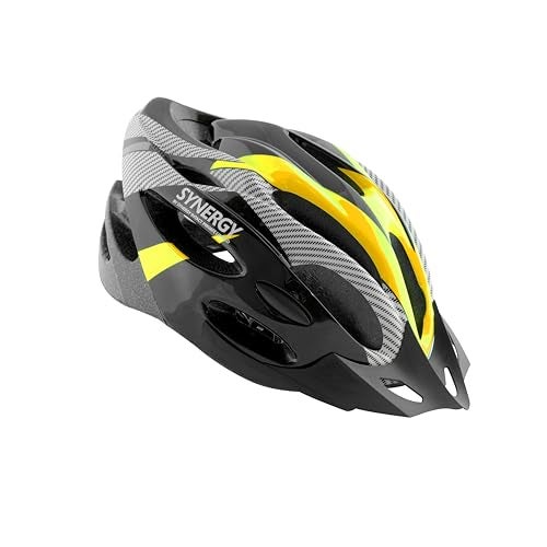 Synocare Adjustable Cycling Helmet for Men & Women with Detachable Visor | Light Weight Bicycle Helmet with Ventilation for Youth, Adults & Kids | Helmet for Cycling, Skating & Skateboarding | Yellow - Image 1