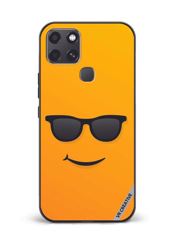 VR CREATIVE Protective Case Cover For Infinix Smart 6 Sunglass Emoji Design Multicolour - Image 1