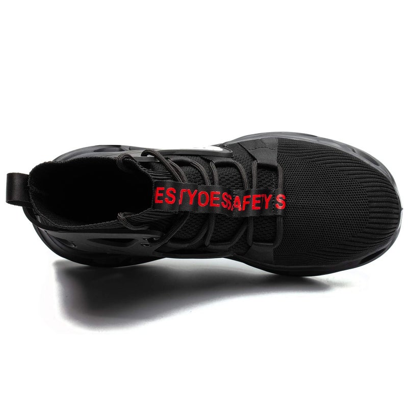 ORISTACO Work Safety Steel Toe Boots, Lightweight Breathable Industrial Construction Boots, High Cut 799 Black 45 - Image 5