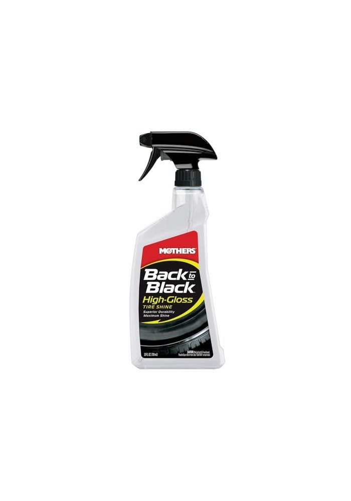 Mothers BacktoBlack HighGloss Tire Shine 24 oz Maximum Shine WetLook LongLasting Protective Barrier Superior Durability Striking Finish Surface Care Technology 06924 - Image 1