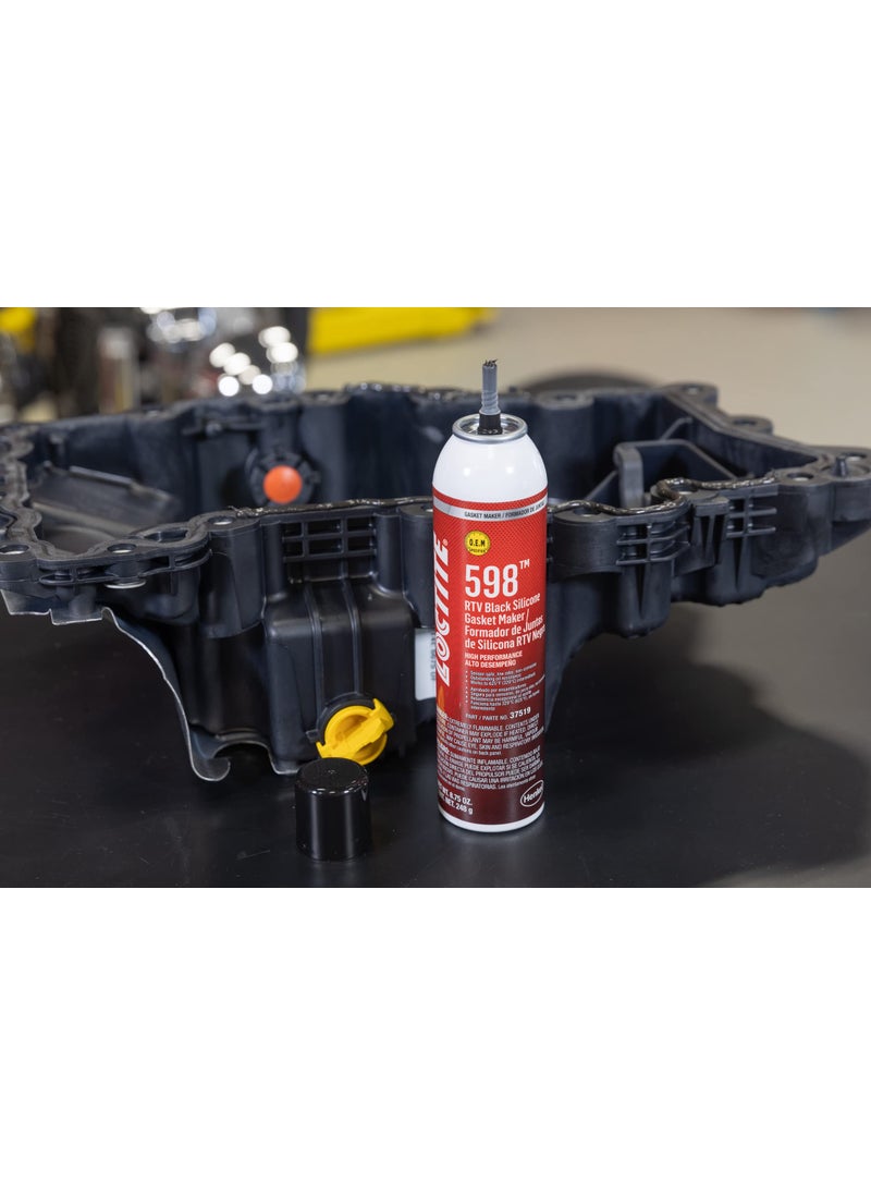 Loctite Loctite SI 598 RTV Black Silicone for Automotive: Sensor-Safe, High-Temperature, Low-Odor, Non-Corrosive, Fast Cure | Black, 8.75 oz Aerosol Can (PN: 495075-37519)  - Image 3