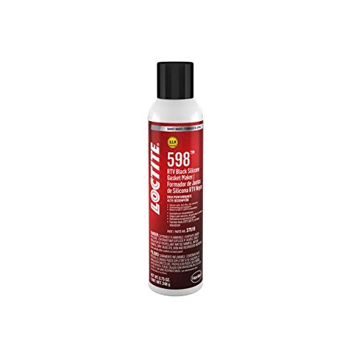 Loctite SI 598 RTV Black Silicone for Automotive: Sensor-Safe, High-Temperature, Low-Odor, Non-Corrosive, Fast Cure | Black, 8.75 oz Aerosol Can (PN: 495075-37519) - Image 1
