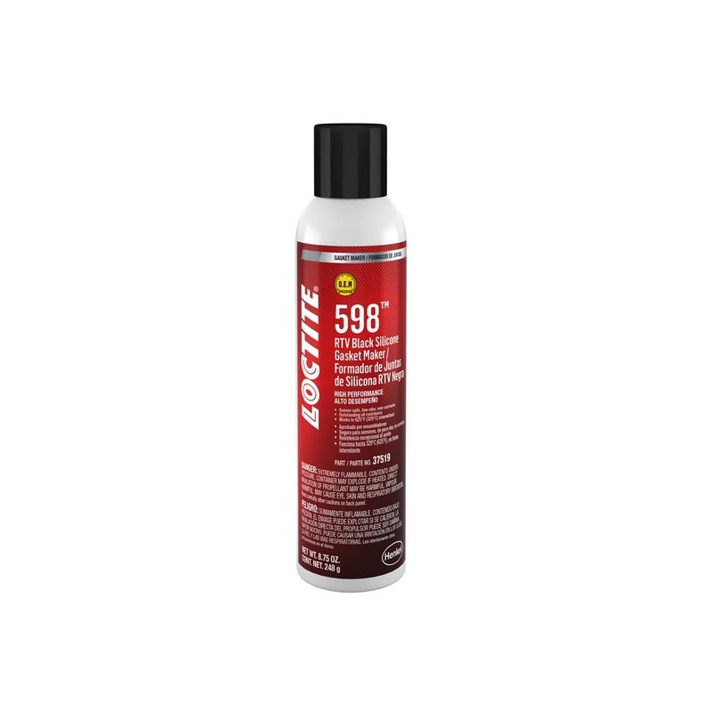Loctite SI 598 RTV Black Silicone for Automotive: Sensor-Safe, High-Temperature, Low-Odor, Non-Corrosive, Fast Cure | Black, 8.75 oz Aerosol Can (PN: 495075-37519) - Image 4