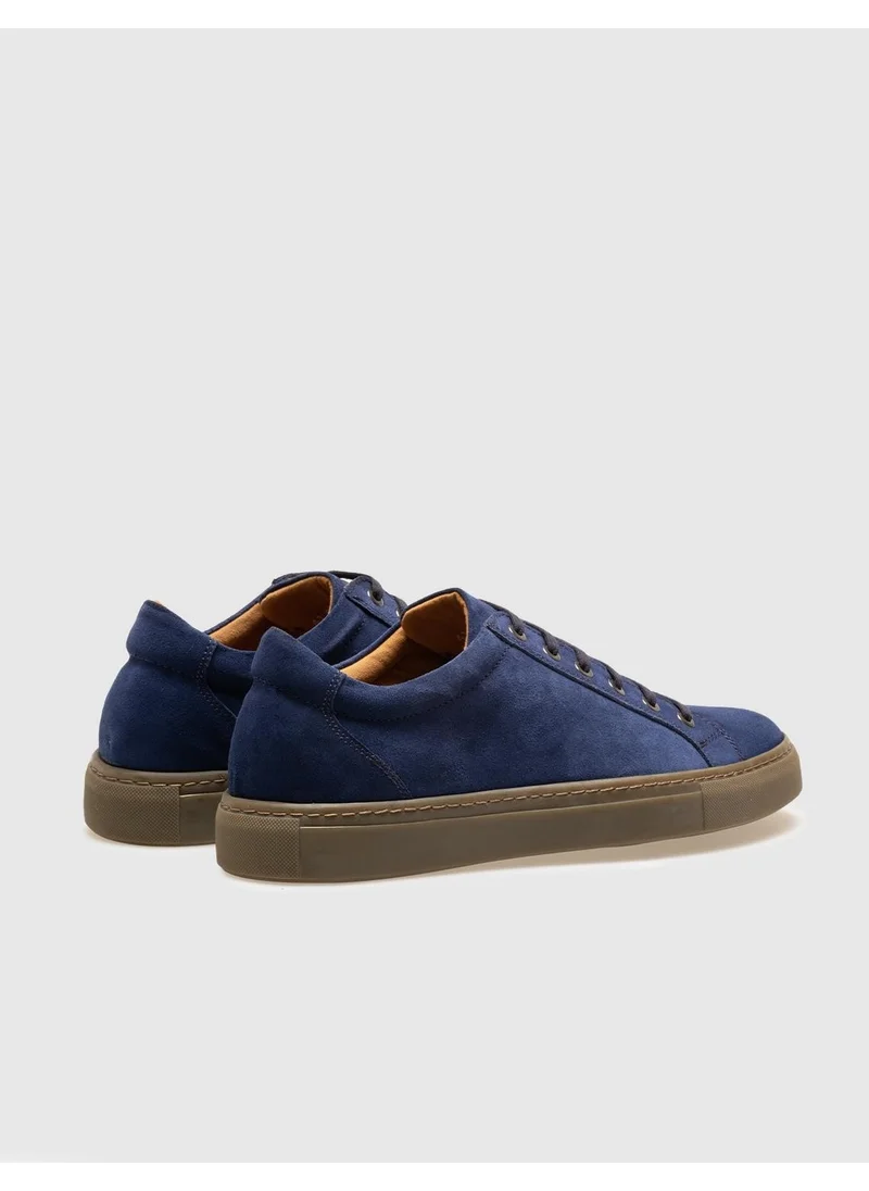 Cabani Blue Suede Lace-Up Men's Sports Shoes
