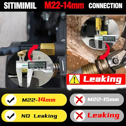 SITIMIMIL Flexible 50FT Pressure Washer Hose 14 3600 PSI KinkFree Replacement Hose with Quick Connect Kit M2214mm 38 Fittings for GasElectric Pressure Washers - Image 3