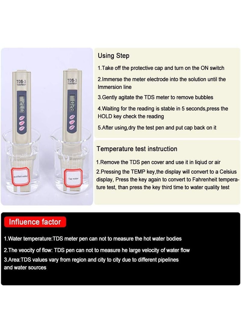 SKY-TOUCH - TDS Digital Water Meter, Quality Tester Filter Pen, Precision Quality Testing Purity of Drinking Water, Pools and Aquariums - Image 1