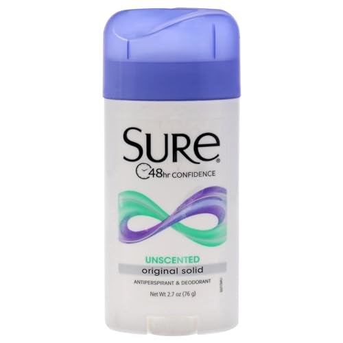 Sure Deodorant 27 Ounce Original Solid Unscented 79ml Pack of 1