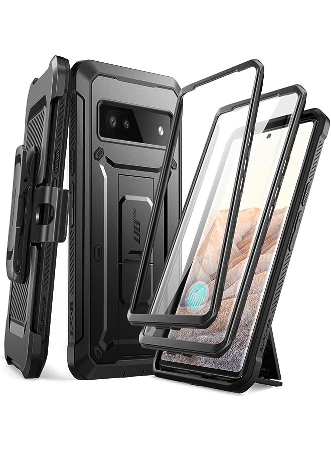 سوبكيس حافظة UB Pro لهاتف Google Pixel 6A (إصدار 2022)، [إطار أمامي إضافي] هيكل كامل بطبقة مزدوجة ومشبك حزام متين وحافظة بمسند مع واقي شاشة مدمج - Image 1