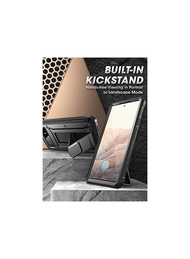 سوبكيس حافظة UB Pro لهاتف Google Pixel 6A (إصدار 2022)، [إطار أمامي إضافي] هيكل كامل بطبقة مزدوجة ومشبك حزام متين وحافظة بمسند مع واقي شاشة مدمج - Image 4