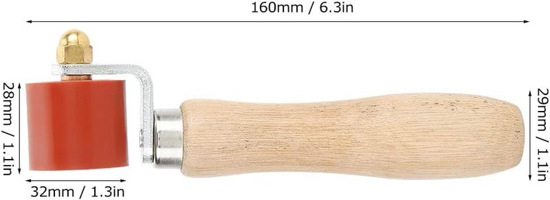 AUDBUA 1.1in Silicone Hand Pressure Roller, 2\u2011Way Bearing Detachable Pressure Roller 260°C High Temperature Resistant Welding Tool (1#) - Image 2