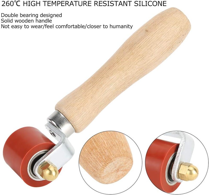 AUDBUA 1.1in Silicone Hand Pressure Roller, 2\u2011Way Bearing Detachable Pressure Roller 260°C High Temperature Resistant Welding Tool (1#) - Image 4