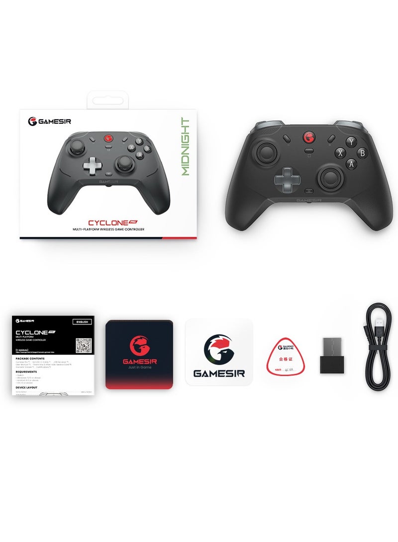 general Classic Gamepad GameSir Cyclone Pro Wireless Game Controller for Windows 10/11, Switch, macOS, Android, iOS and Steam Deck with Hall Effect Sensing Joystick/ Analog Triggers, Rumble Motors, 6-Axis Gyro, 600mAh Rechargeable Battery - Image 2