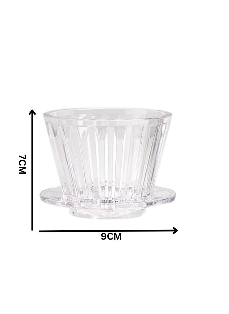 Generic Liying V01 Acrylic Coffee Dripper, 1-2 Cups, Pour Over Coffee Maker, Reusable Coffee Filter Cup, Slow Brewing Accessories for Home, Cafe, Restaurants (White)  - Image 2