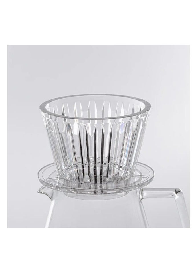 Generic Liying V01 Acrylic Coffee Dripper, 1-2 Cups, Pour Over Coffee Maker, Reusable Coffee Filter Cup, Slow Brewing Accessories for Home, Cafe, Restaurants (White)  - Image 3
