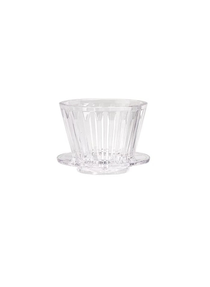 Generic Liying V01 Acrylic Coffee Dripper, 1-2 Cups, Pour Over Coffee Maker, Reusable Coffee Filter Cup, Slow Brewing Accessories for Home, Cafe, Restaurants (White)  - Image 1