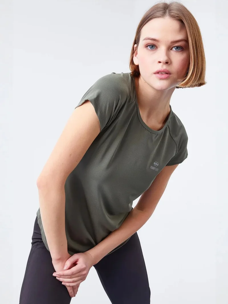 تومي لايف TOMMY Women's Short-Sleeve Crew Neck T-Shirt