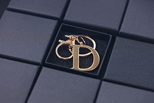 LAXPICOL Gold Keychain Letter D Keychains for Women Men Bag Charms Purse Charms For Handbags Metal Alphabet Initial Letter Key Ring Keychain - Image 5