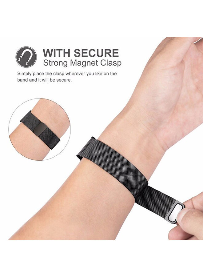 O Ozone Milanese Loop Strap For Apple Watch Series 10 9 8 7 6 5 4 SE, 38/40/41/42mm Single Magnetic Stainless Steel Wristbands- Classic Gold - Image 4