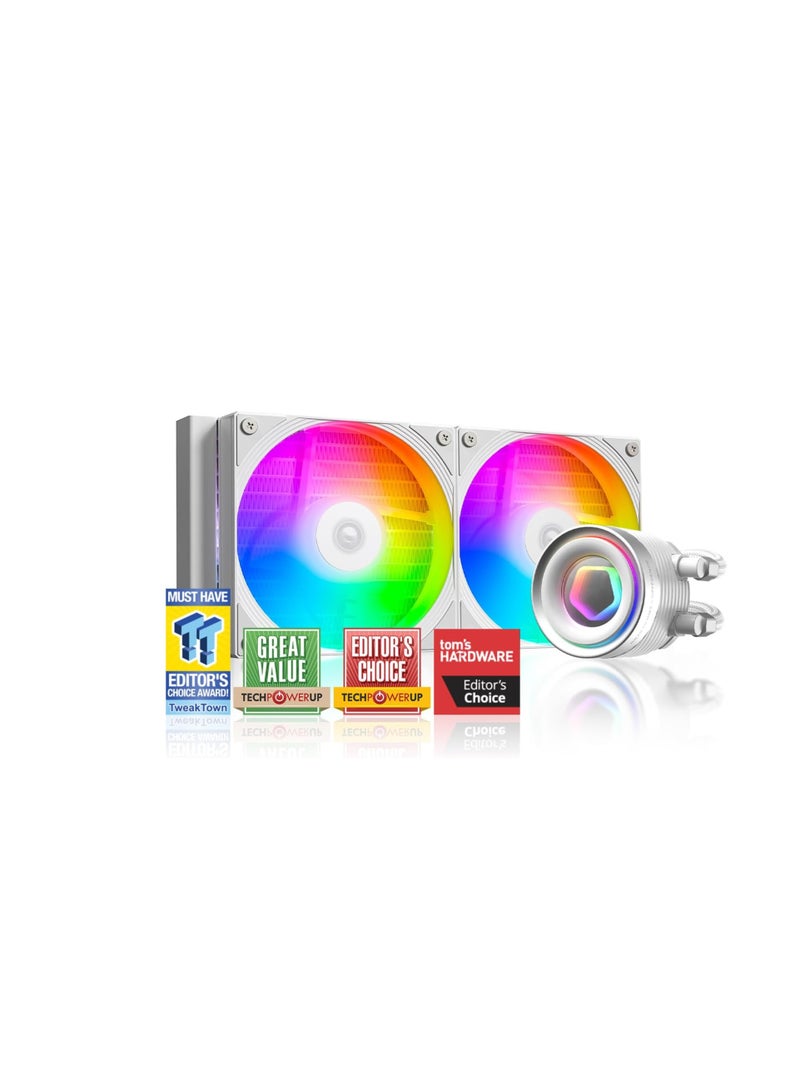 ID-COOLING FX240 INF White 240mm Liquid CPU Cooler - Image 1