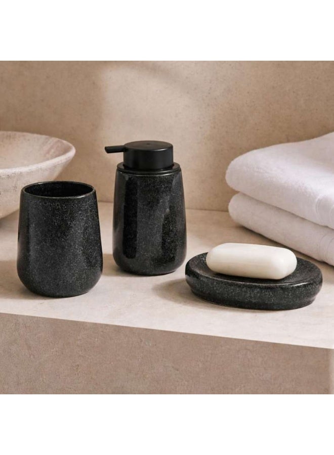 Pan Home مجموعة إكسسوارات الحمام من غارغان - 3 قطع - أسود - Image 1