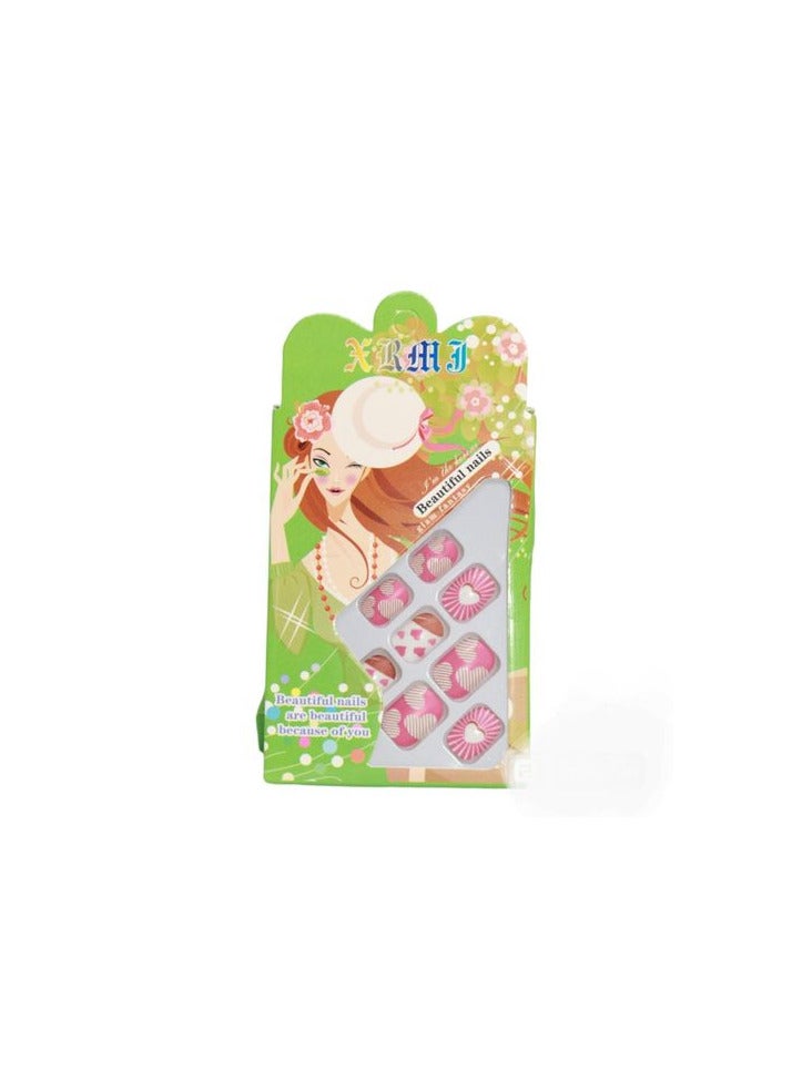 Kids Press On Nails For Girls Full Cover Pre-glued Short