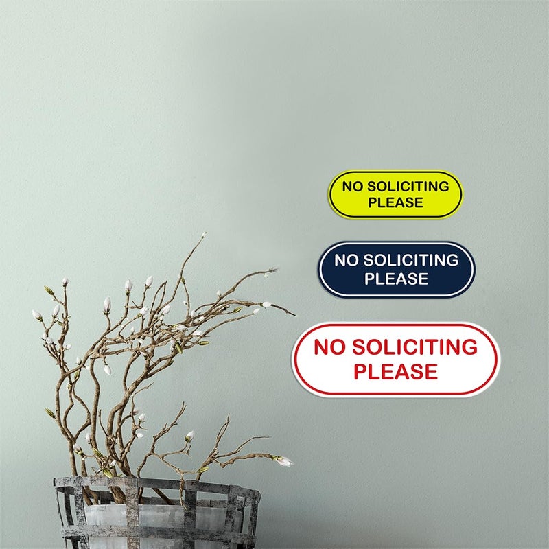 All Quality NO SOLICITING NO EXCEPTIONS Door/Wall Sign (Black/Gold) - 3" x 8" - Image 5