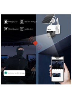 JORTAN JORTAN 6MP 4G Wireless Solar Outdoor Camera, Color Night Vision, IP66 Weatherproof, Motion Detection, Motion Tracking, Two Way Talking, 10800 mAh Big Battery, 8 Watt Solar Panel, 24/7 Recording.  - Image 5